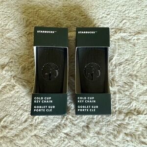 Starbucks Black Cold Cup Keychain Set